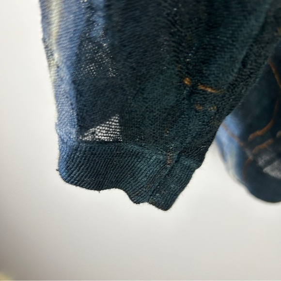 Nic + Zoe Linen Blend Ombre Long Sleeve Boat Neck Top Medium Blue - Picture 9 of 15